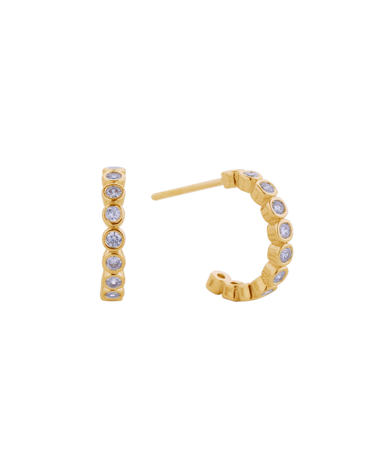 Linked Luxe CZ Hoop Earrings