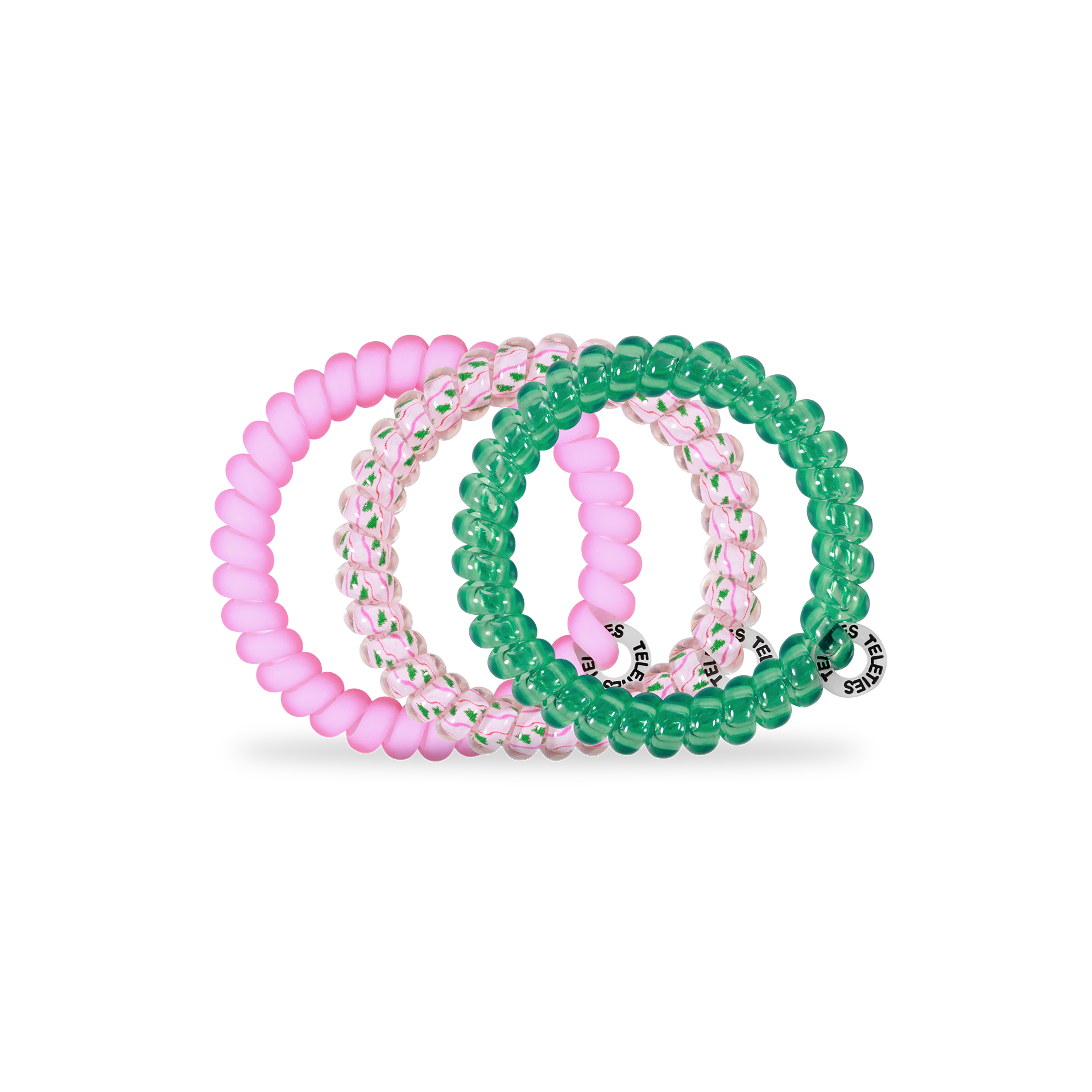 Spiral Hair Coils | Small | Merry Pinkmas Hair Ties