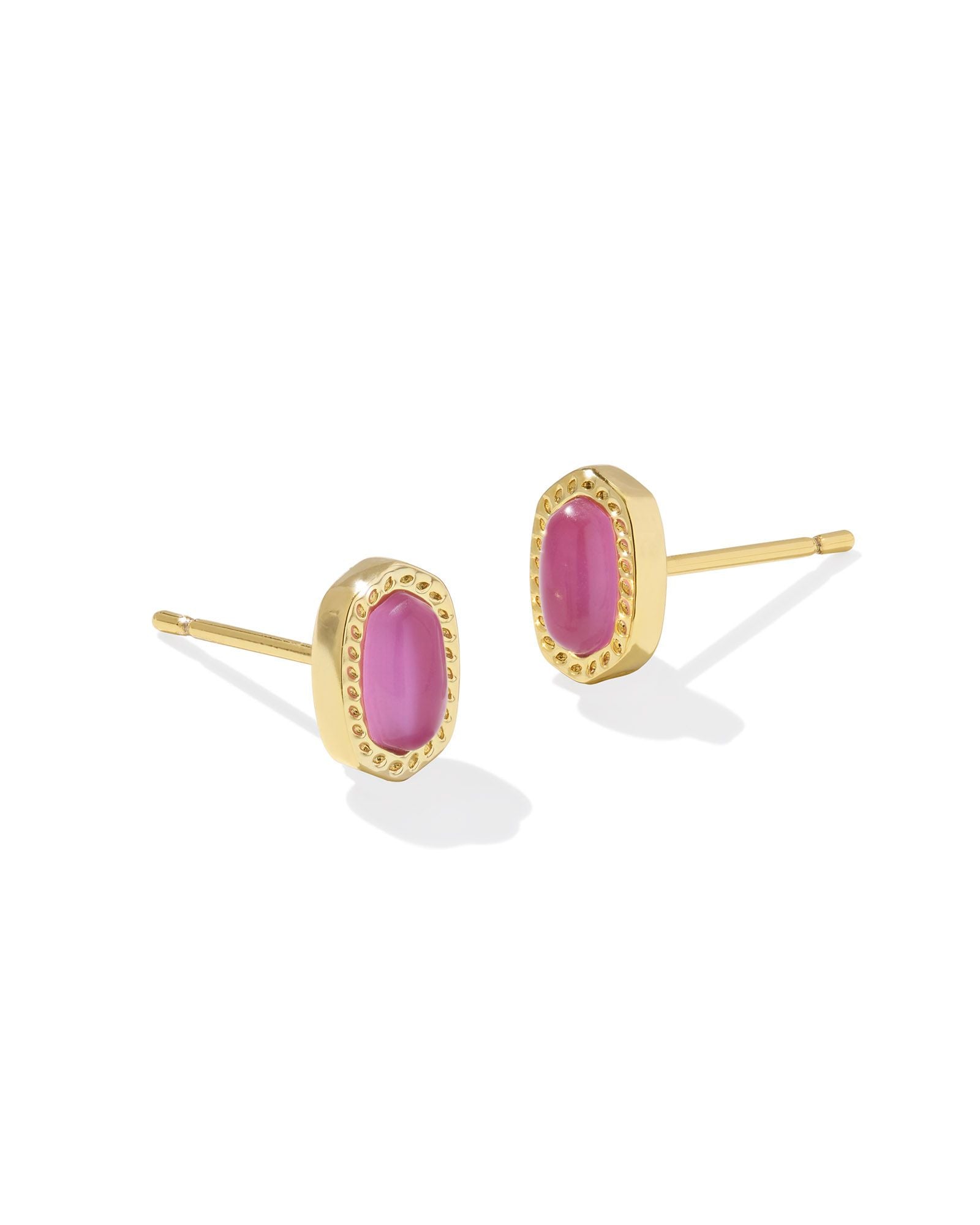 Mini Ellie Stud Earring in Gold Azalea Illusion