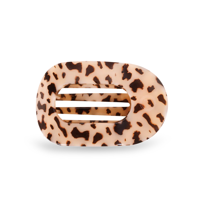 Blonde Tortoise Small Flat Round Teletie Hair Clip