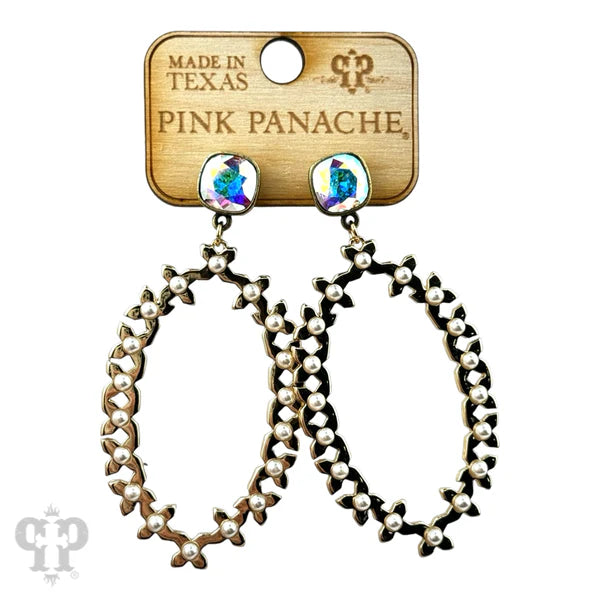Metal Tone Large Oval Earring