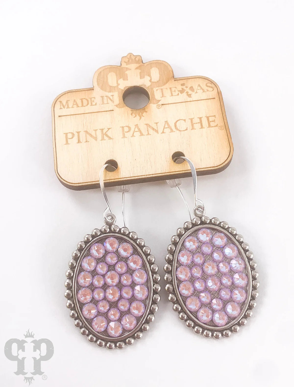 Light Pink Austrian Crystal Small Oval Earring