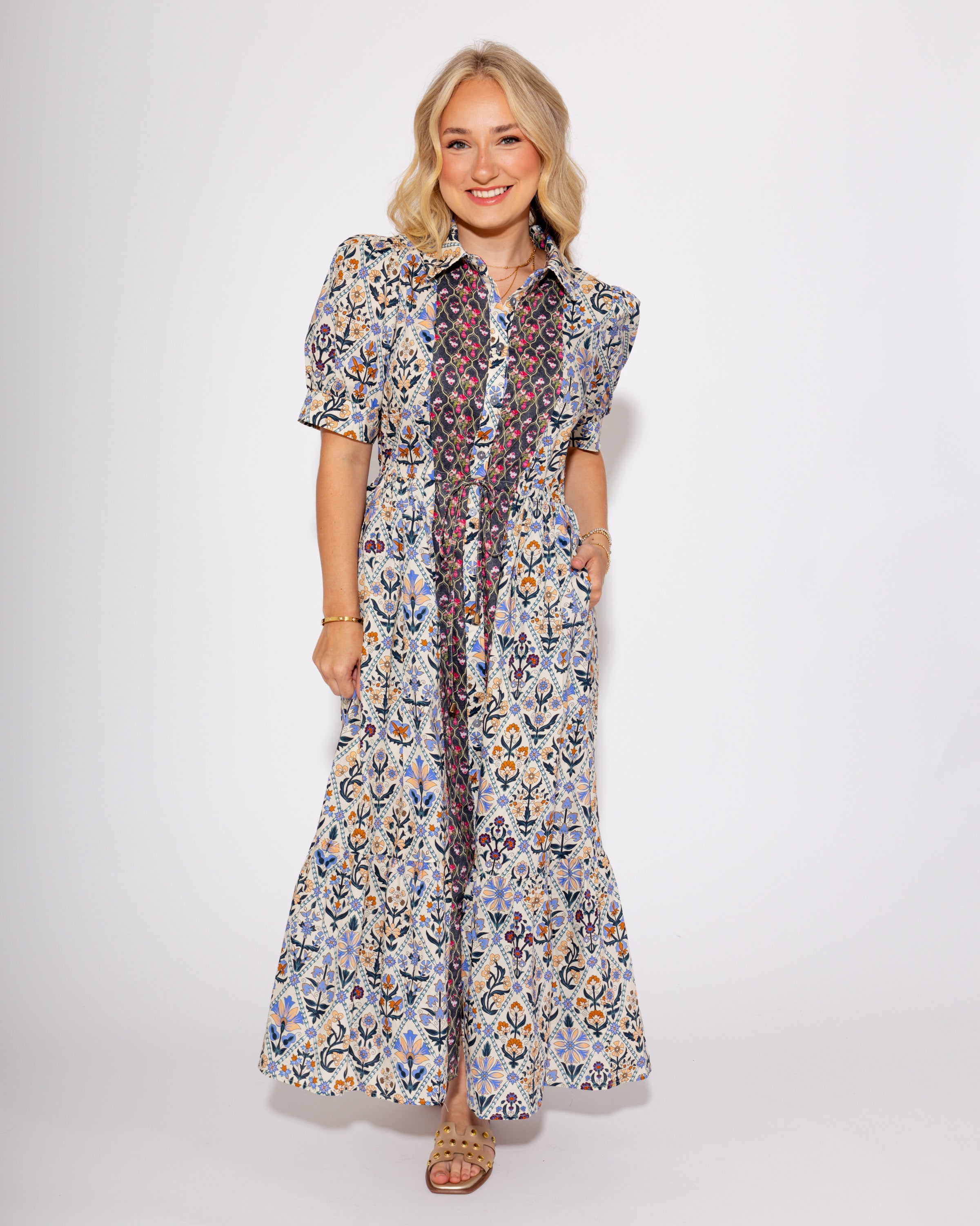 Diamond Bloom Midi Dress