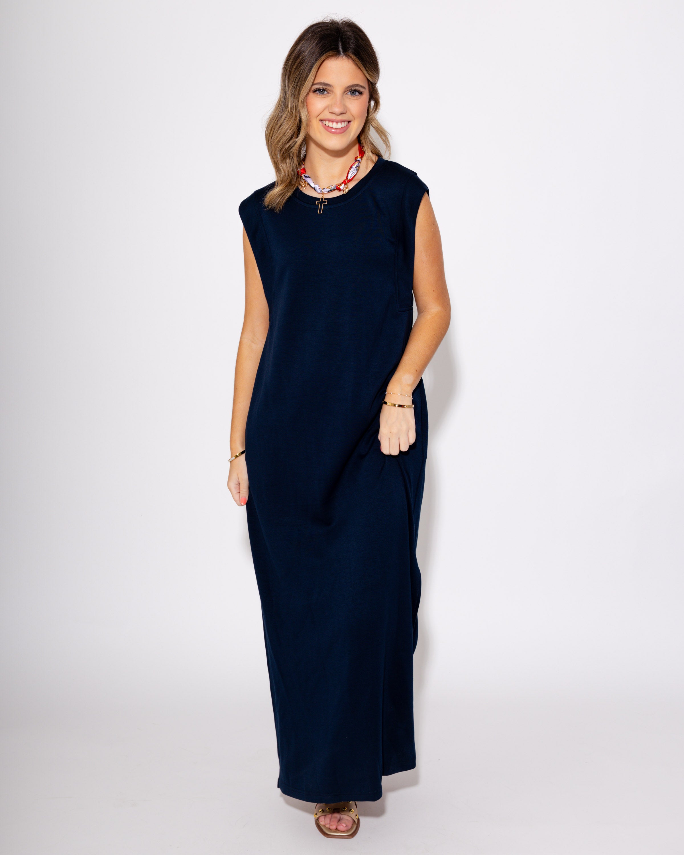 The Best Frame Midi Dress in Navy