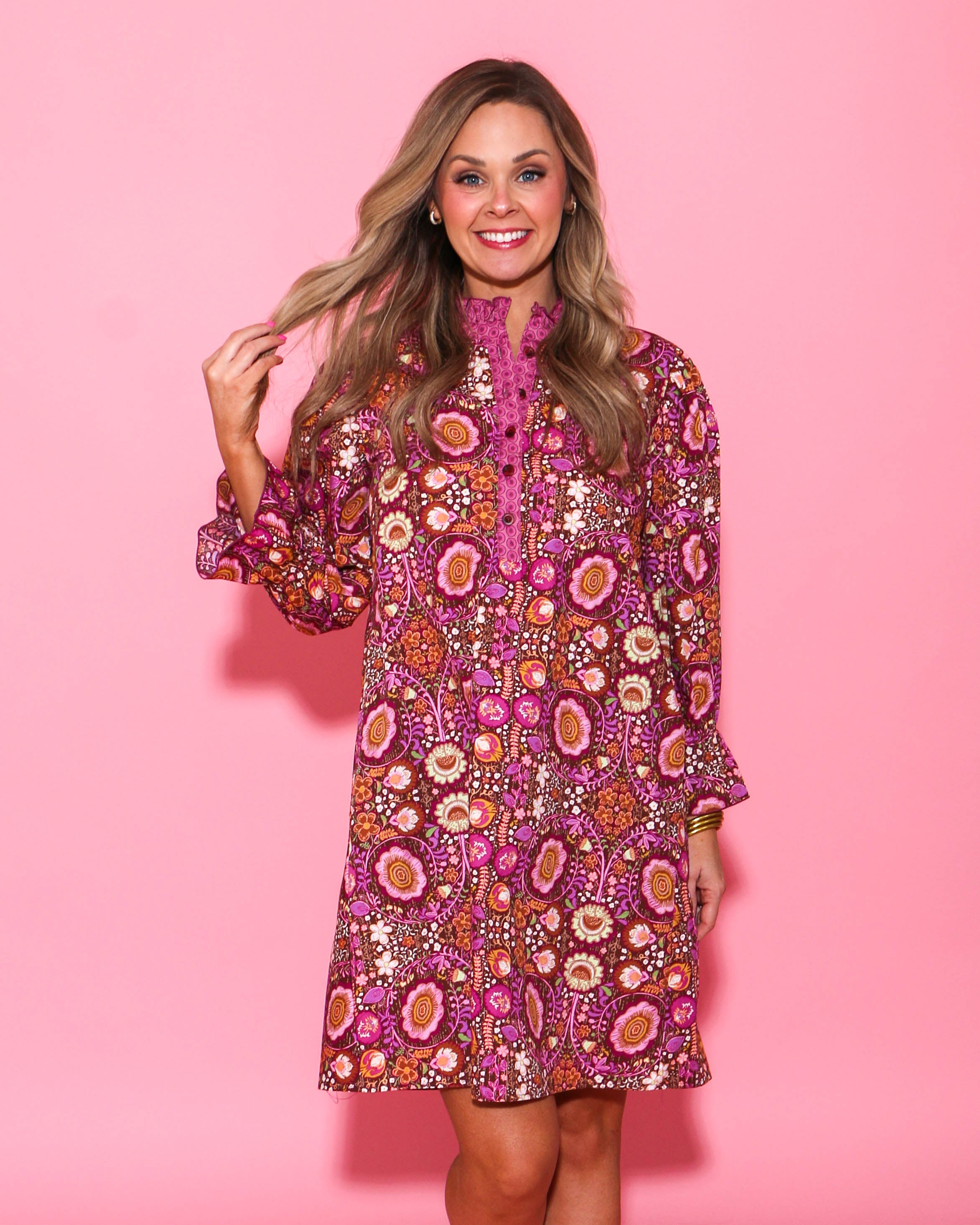 Back Tie Dress in Plum