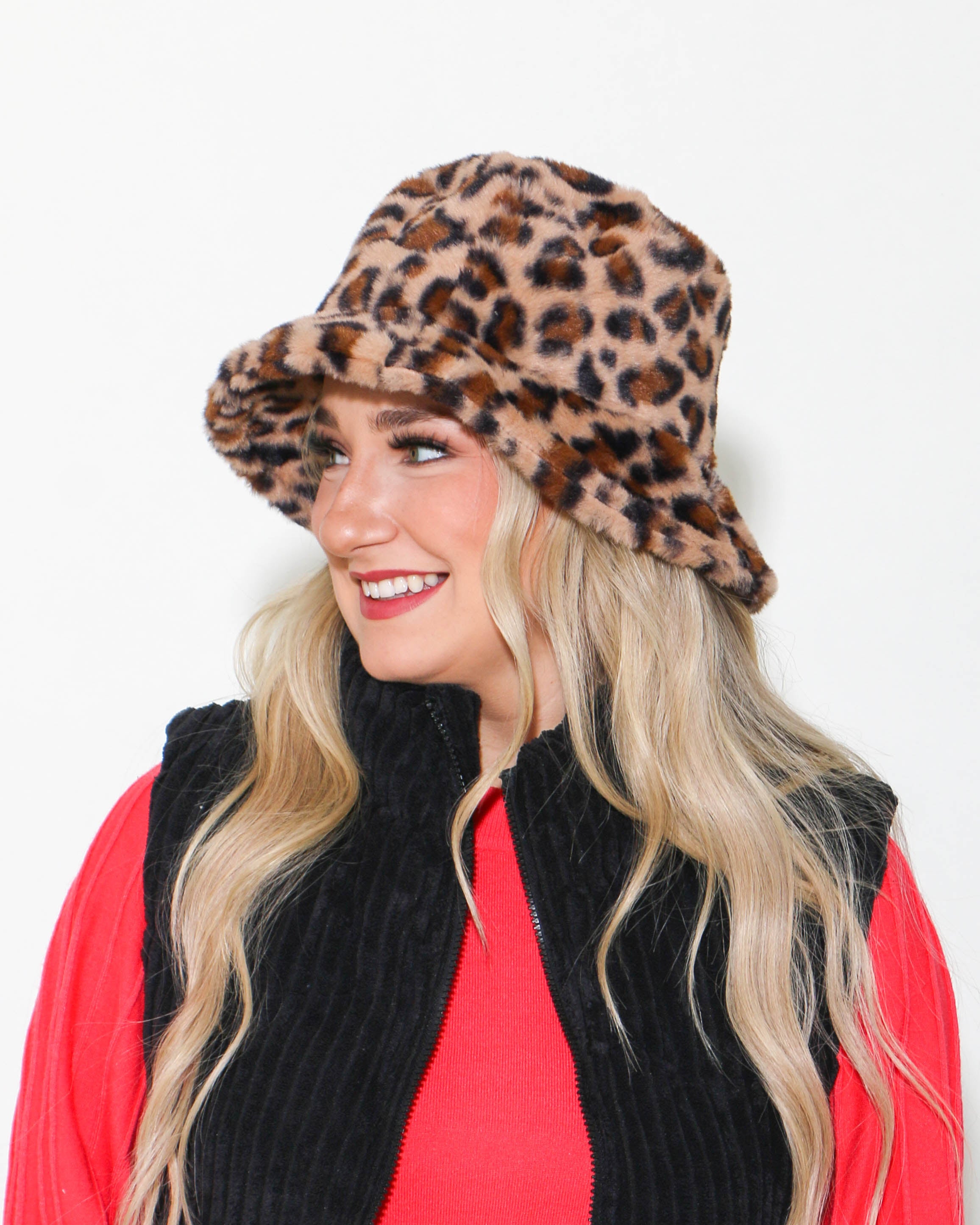 Leopard Fur Bucket Hat