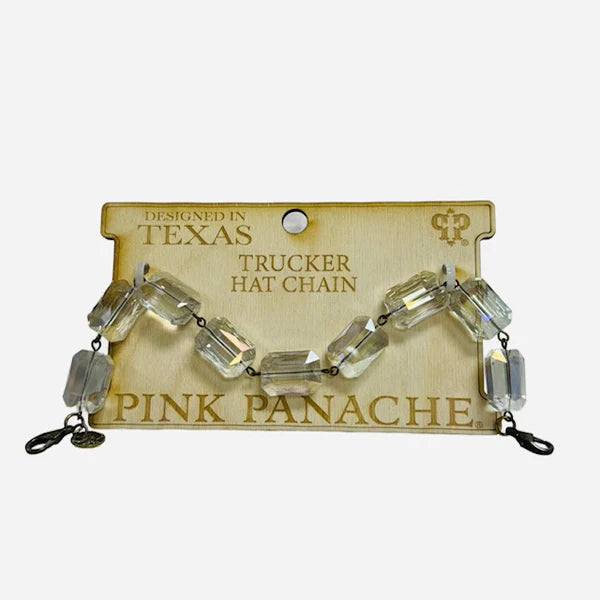Trucker Hat Rectangle Crystal Bead Chain