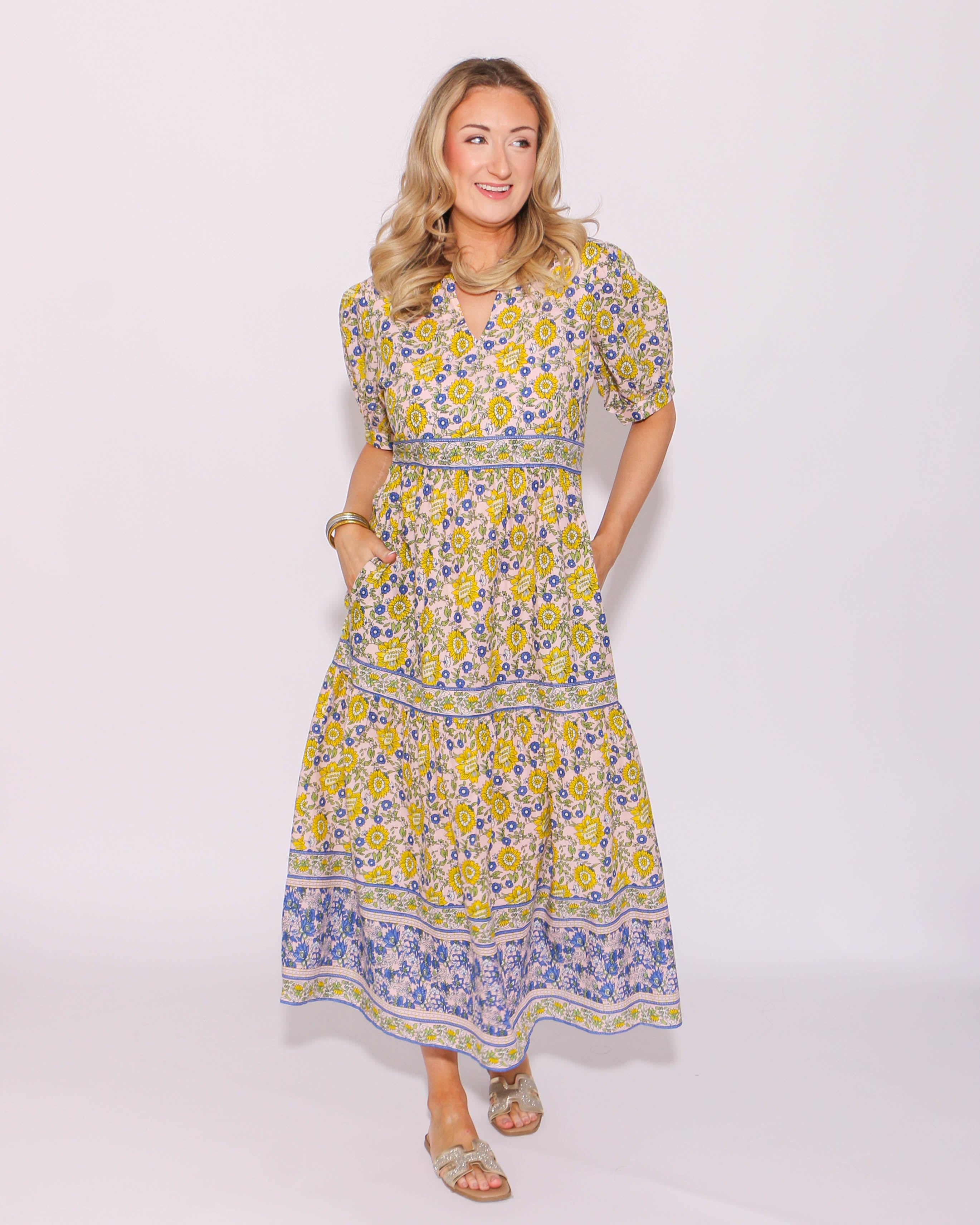 Ivy Jane | Banded Block Print Dress