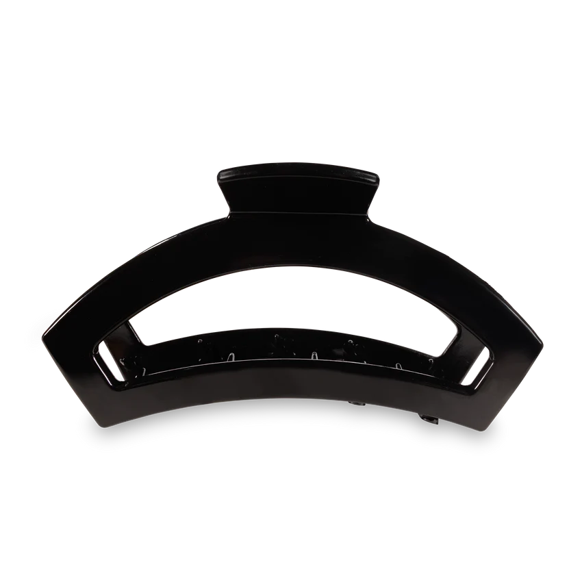 Open Jet Black Large Teletie Hair Clip