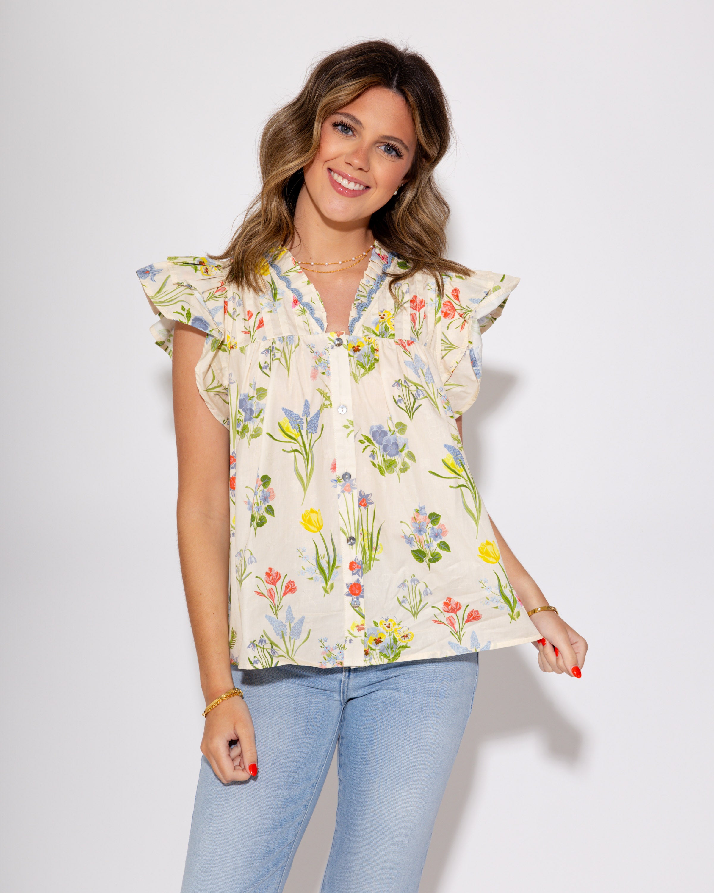 Whimsy Wildflowers Top
