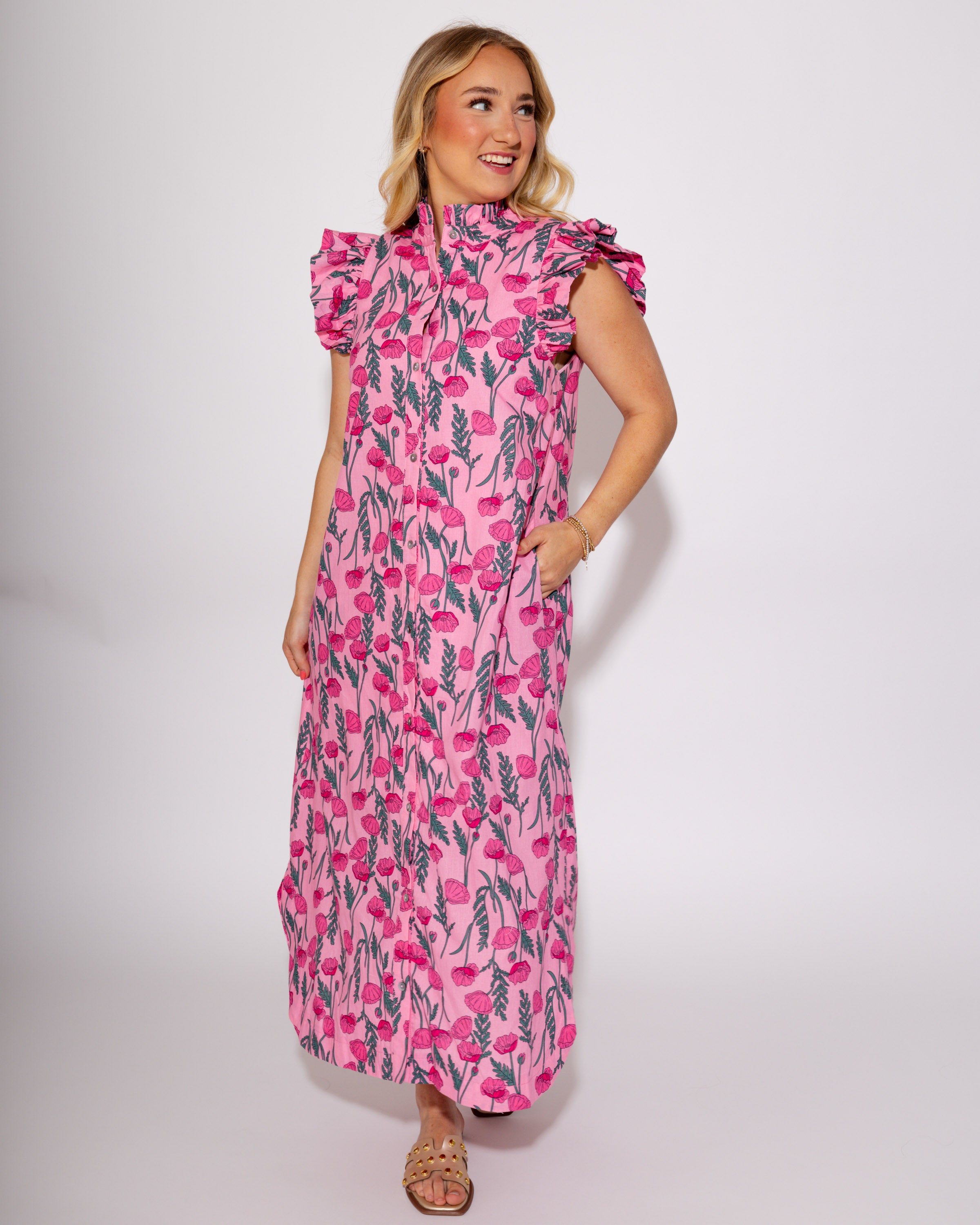 Blush Bloom Midi Dress