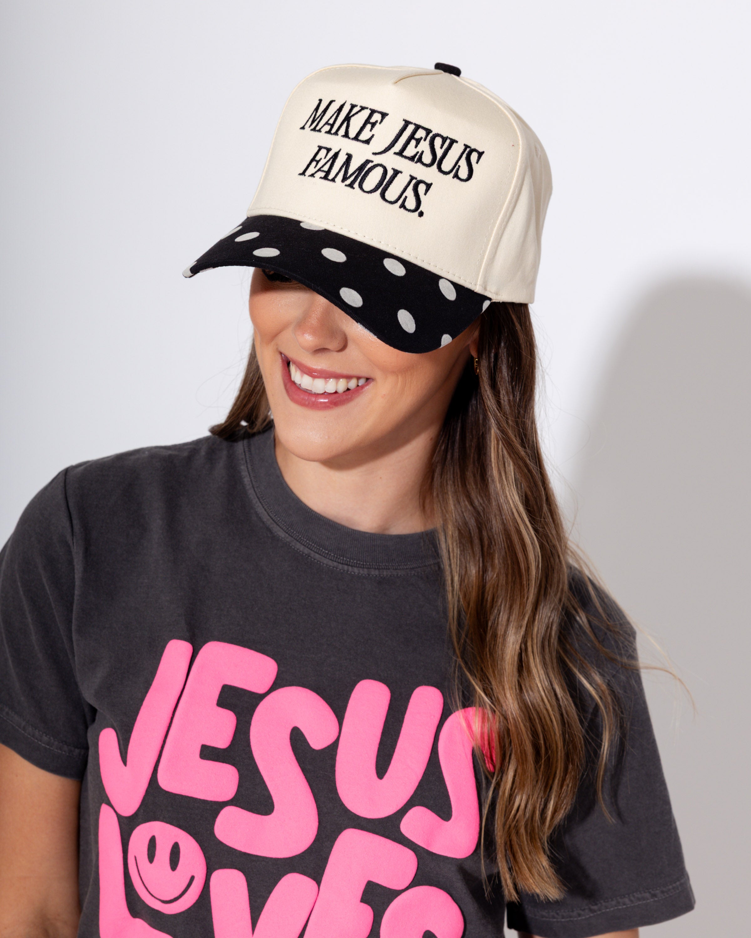 Make Jesus Famous Polka Dot Hat