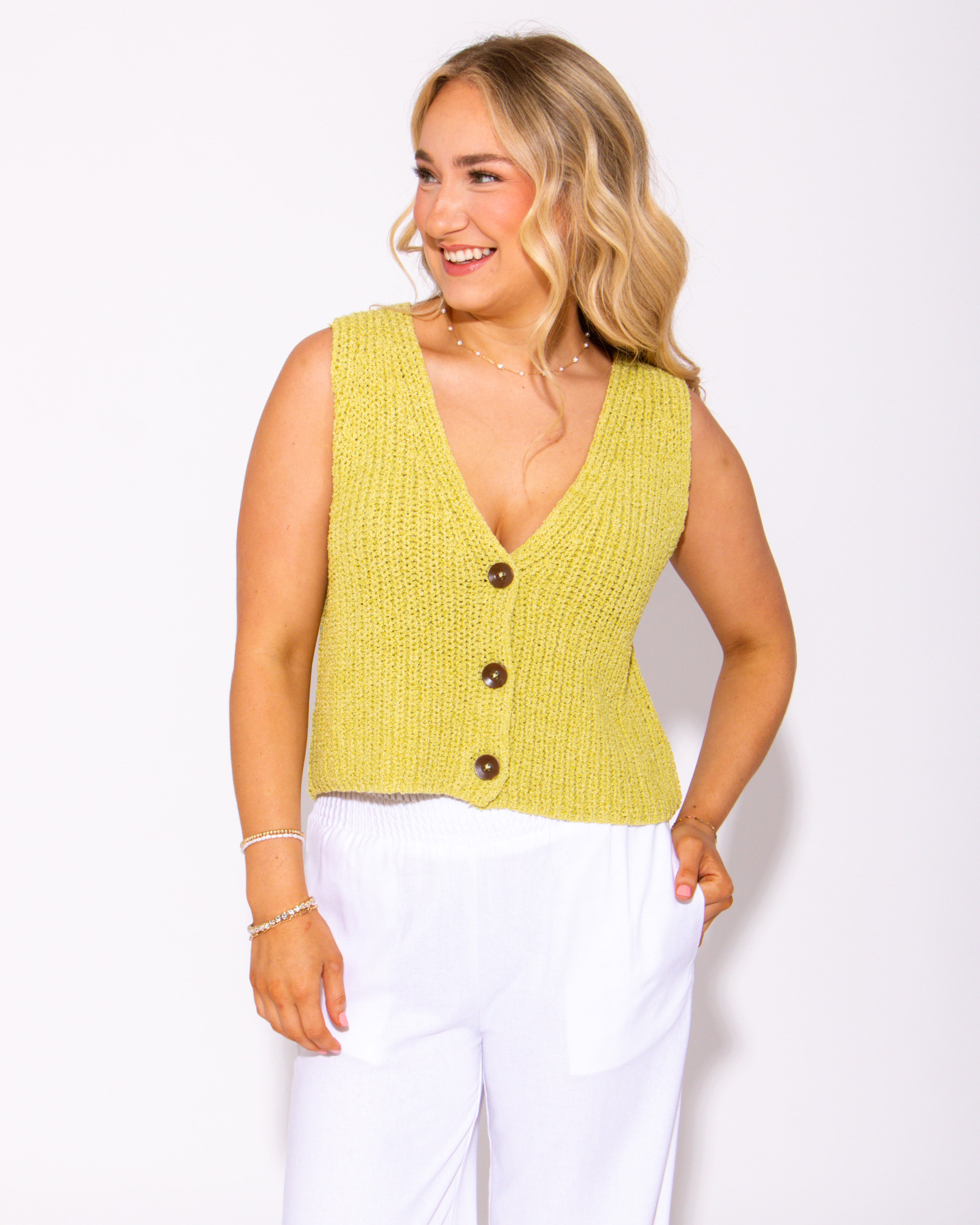 Lime Luxe Vest Top