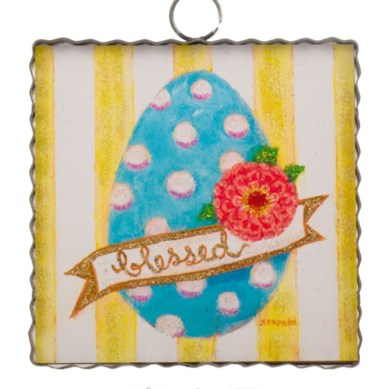 Mini Blessed Egg Print Charm