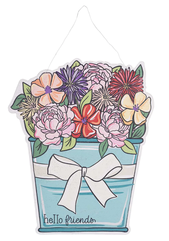 July 4th Bucket/Hello Friends Flower Bucket Burlee