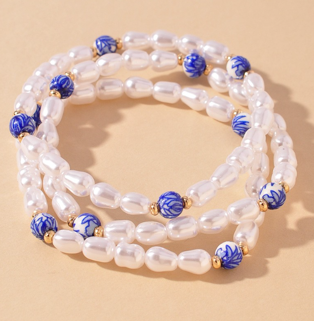 Tide and Pearl Beaded Stack