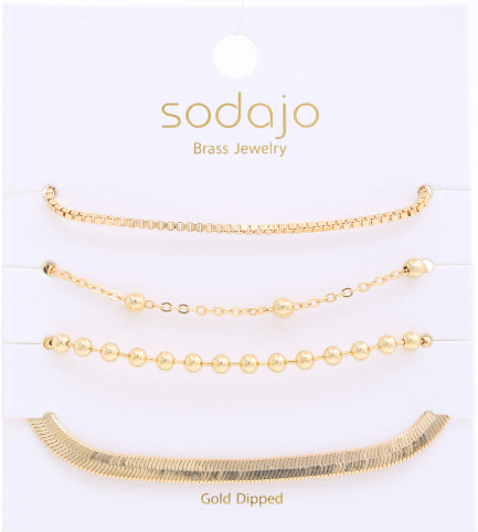 Gilded Links Gold Bracelet Set