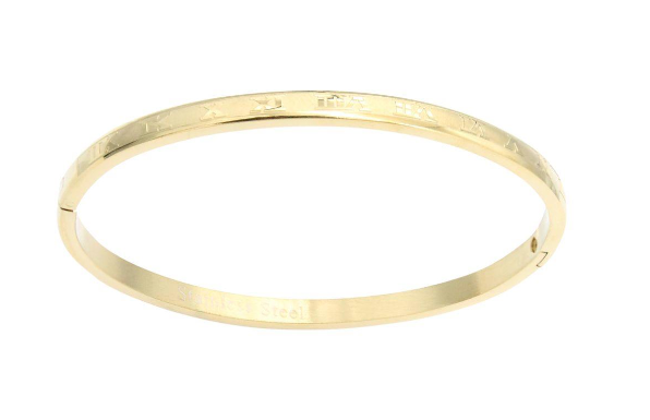 Sunlit Circle Gold Bangle Bracelet