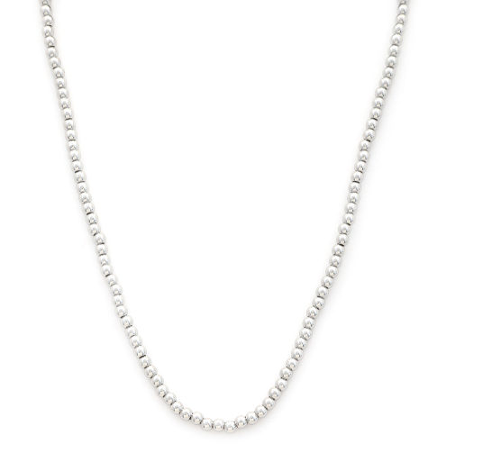 Beaded Bliss Choker Necklace in Silver