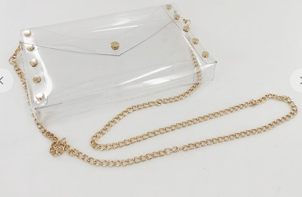 The Clear Choice Crossbody Bag in Gold