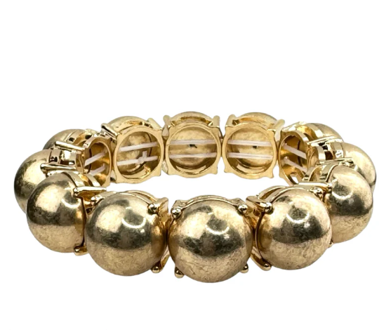 Matte Gold Beaded Bracelet