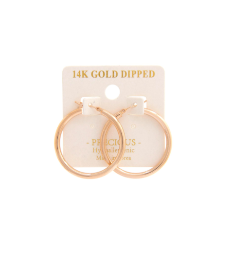 Gold-Dipped Hoop Earrings