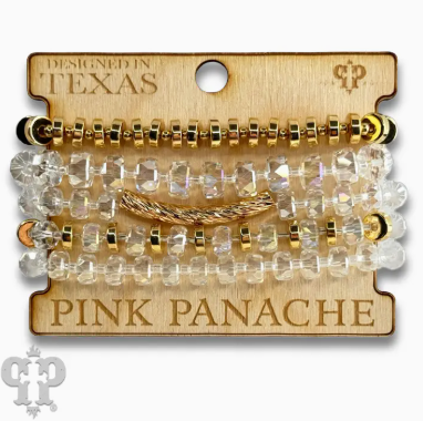 Bead Bracelet Set with Twisted Tube Bead Feature