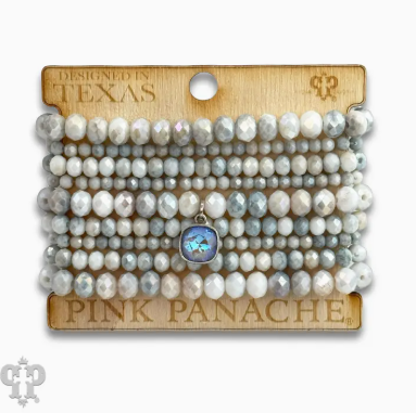 Ombre Faceted Bead Bracelet with Austrian Crystal