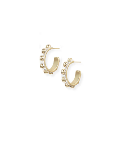 Enchanted Mini Beaded Hoop Earring in Gold/Silver