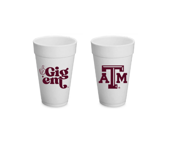 A&M Styrofoam Cups Set of 8 (20oz)