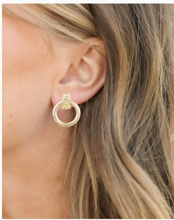 Enchanted Doorknocker Earrings in Gold