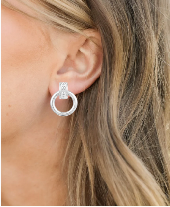 Enchanted Doorknocker Earrings in Silver