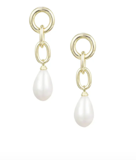 Allure Pearl Drop Earrings in Gold