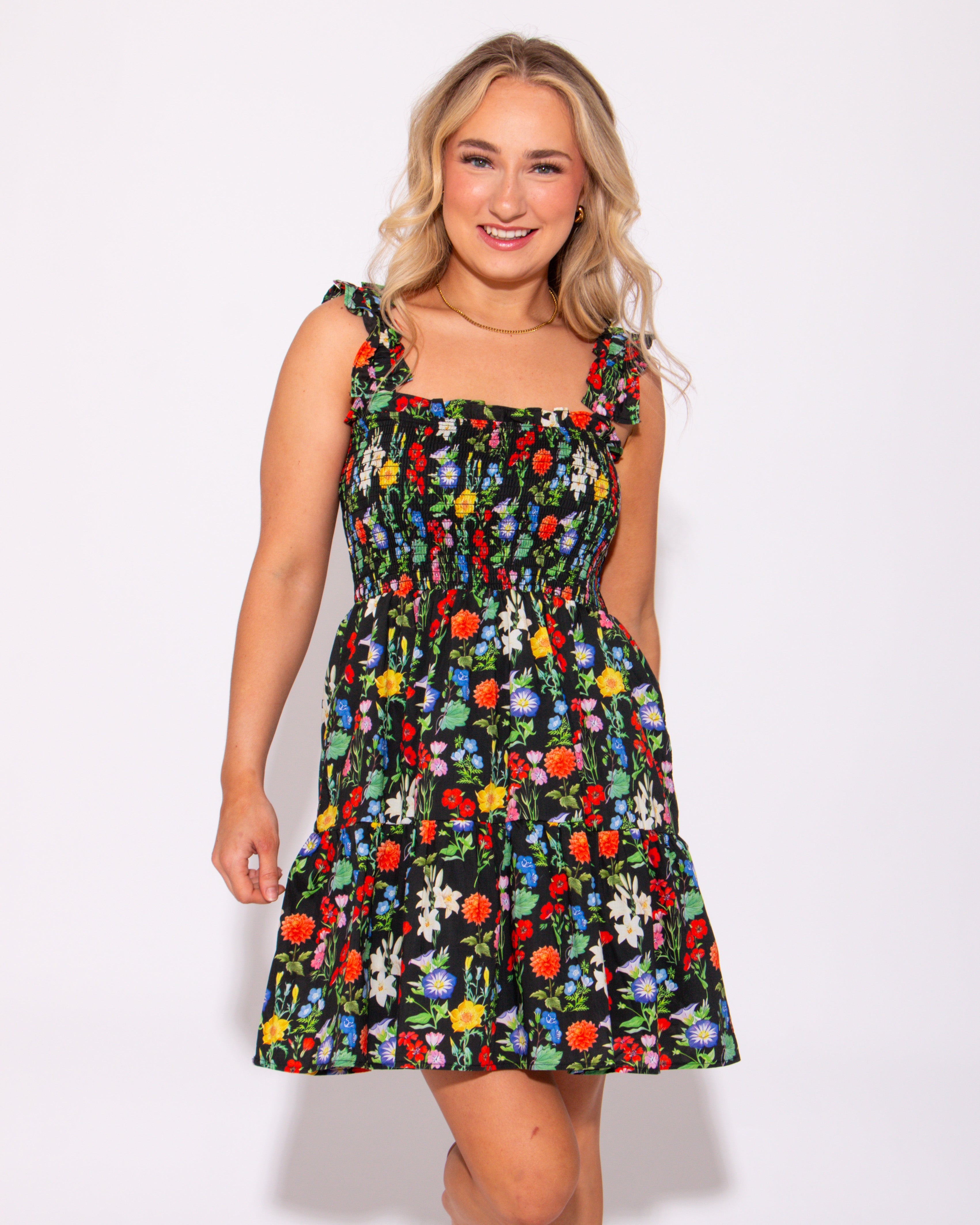 Garden Bliss Mini Ruffled Dress