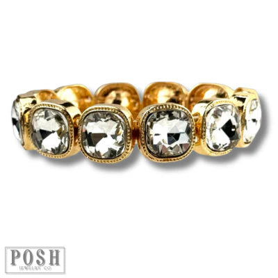 Clear Square Rhinestone Bracelet
