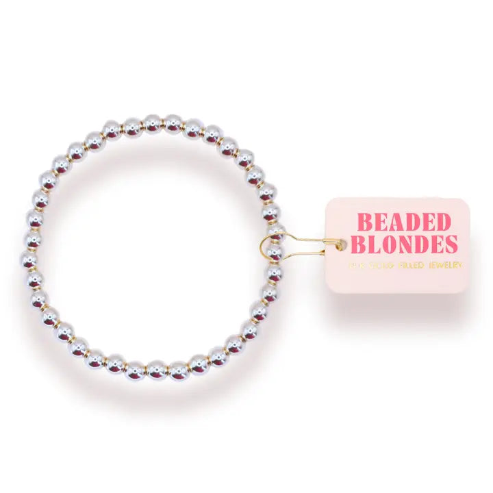 5MM Silver Beaded Bracelet