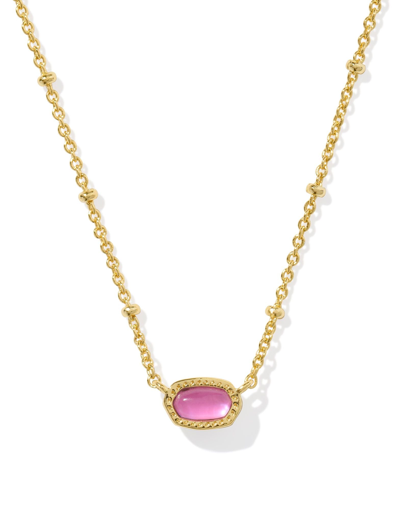 Mini Elisa Satellite Short Pendant Necklace in Gold Azalea Illusion