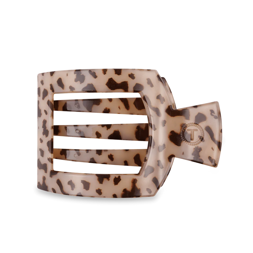 Blonde Tortoise Medium Flat Square Clip