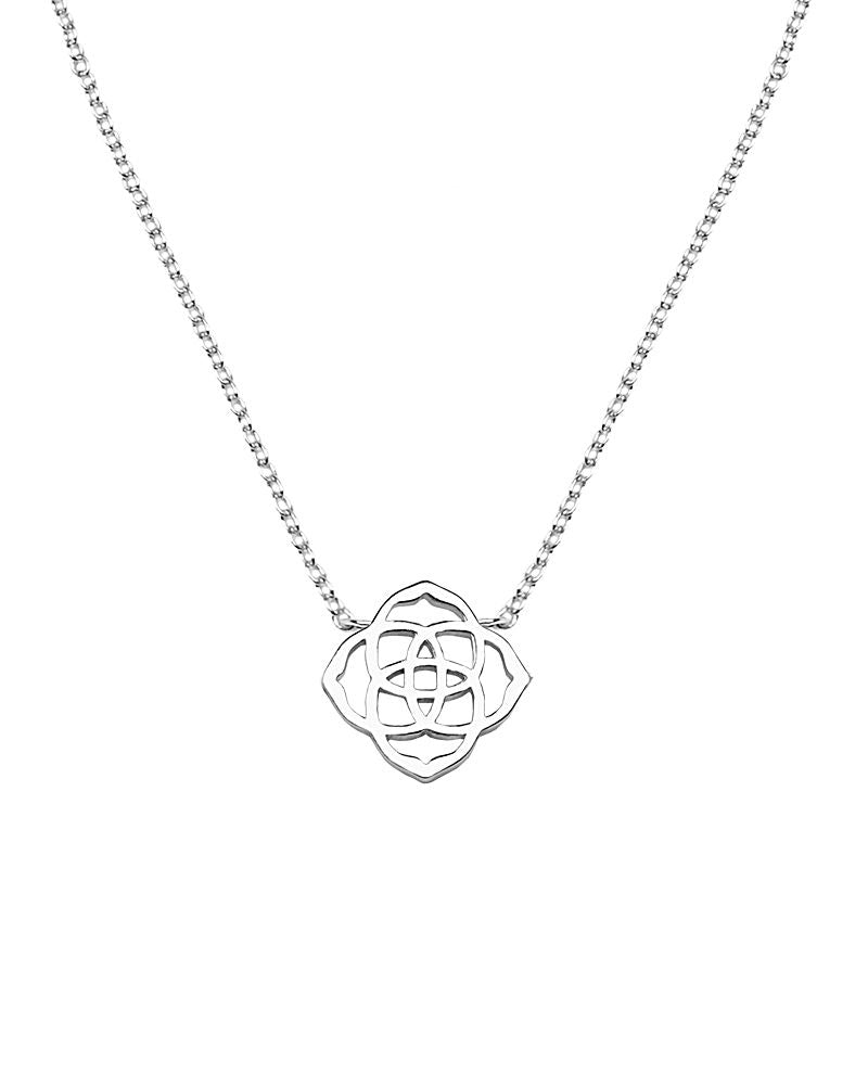 Decklyn Necklace in Rhodium Metal