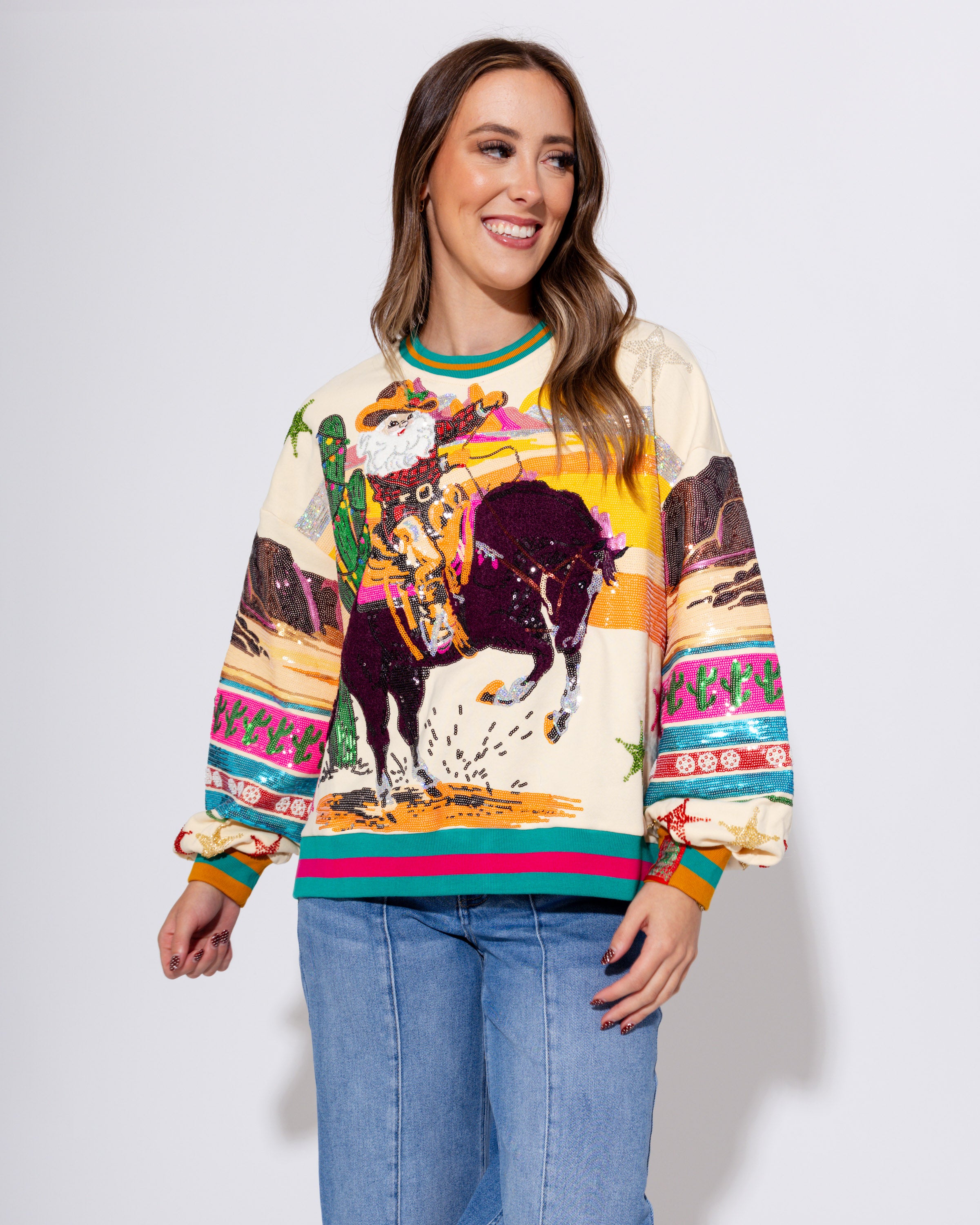 Vintage Cowboy Santa Sweatshirt