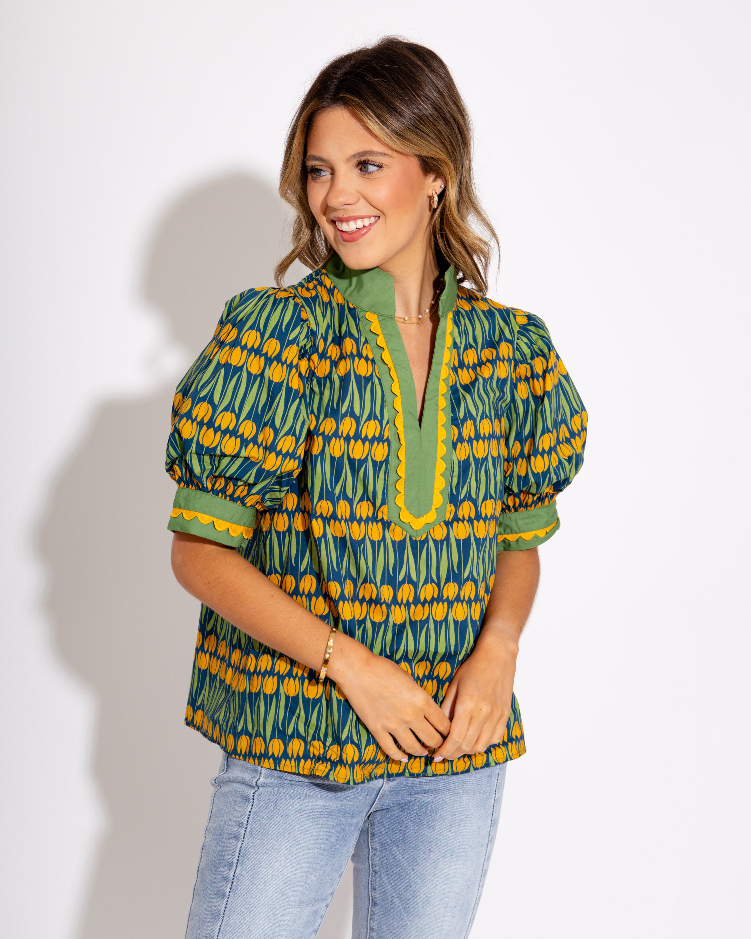 Golden Glow Tulip Top