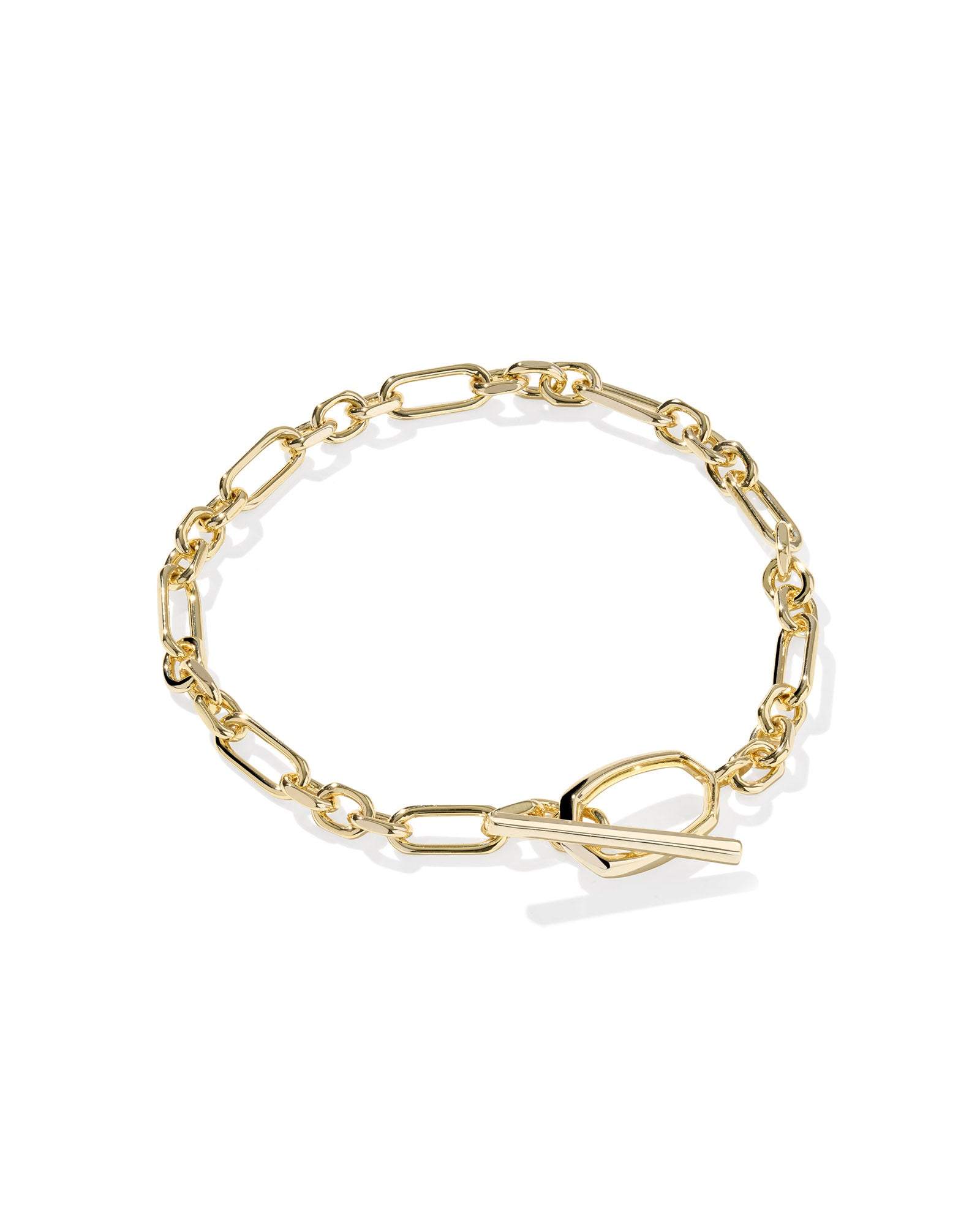 Sylvia Metal Link And Chain Bracelet in Gold