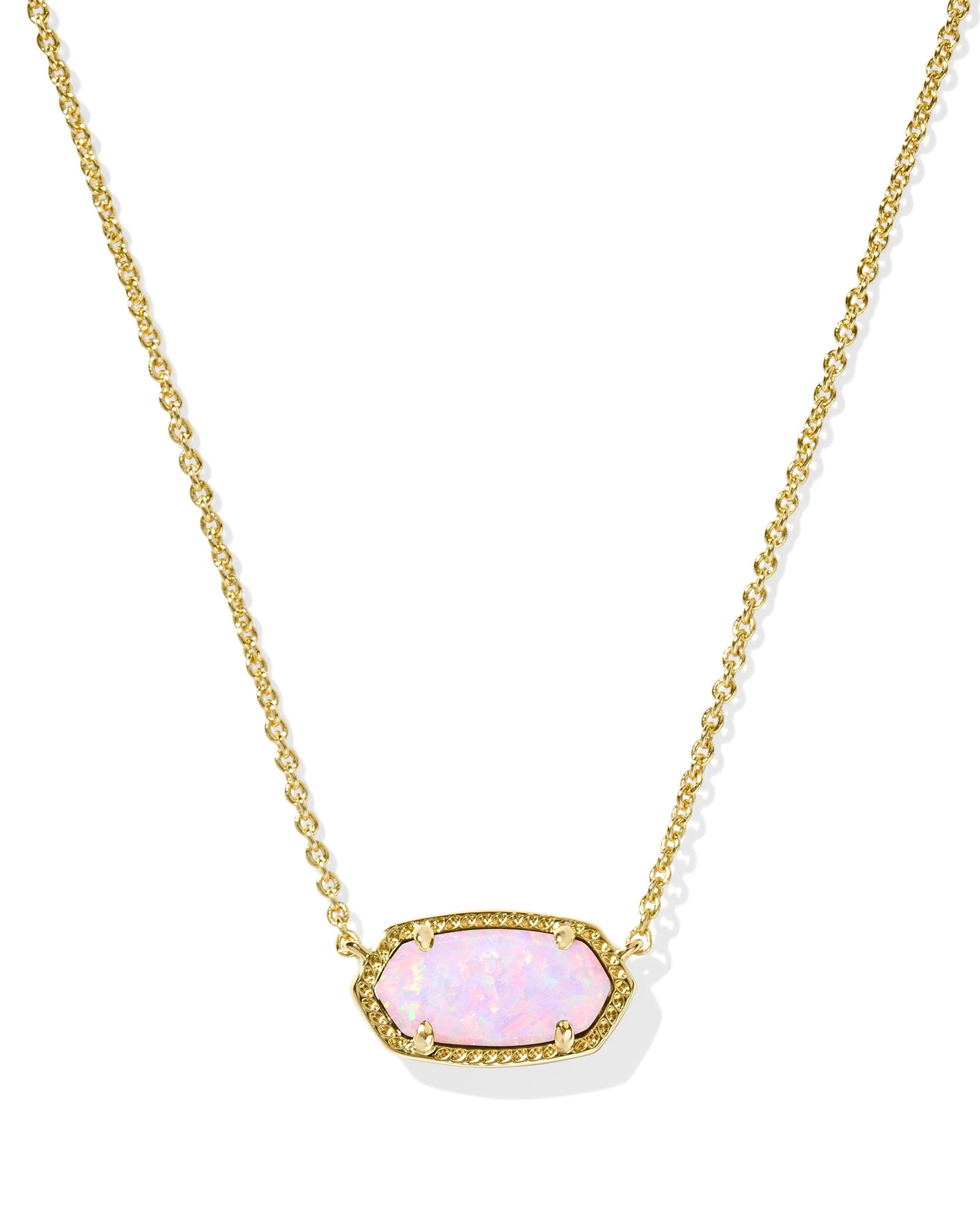 Elisa Necklace in Gold Blush Pink Opal
