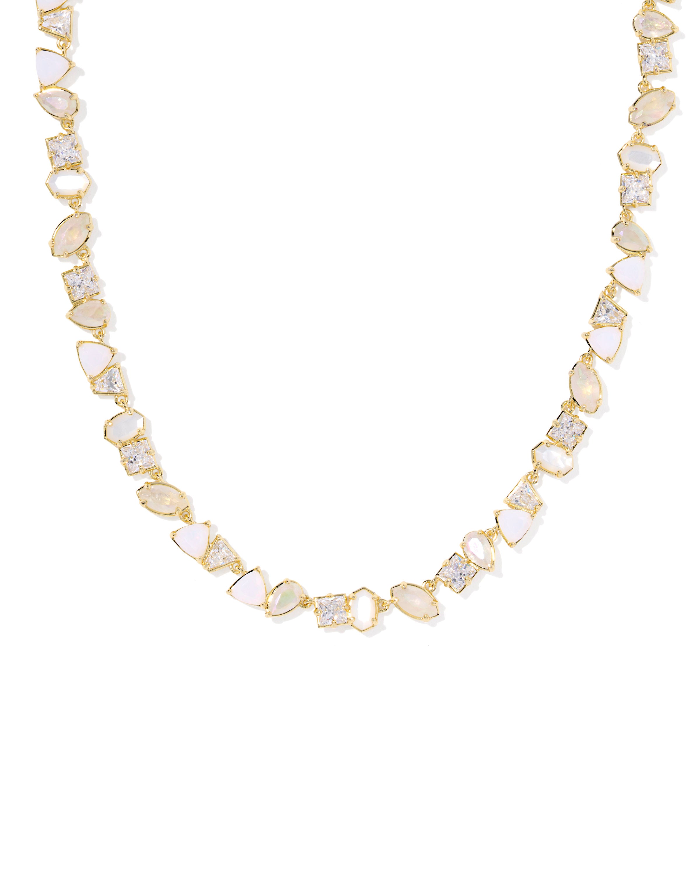 Isabelle Tennis Necklace in Gold Neutral Mix
