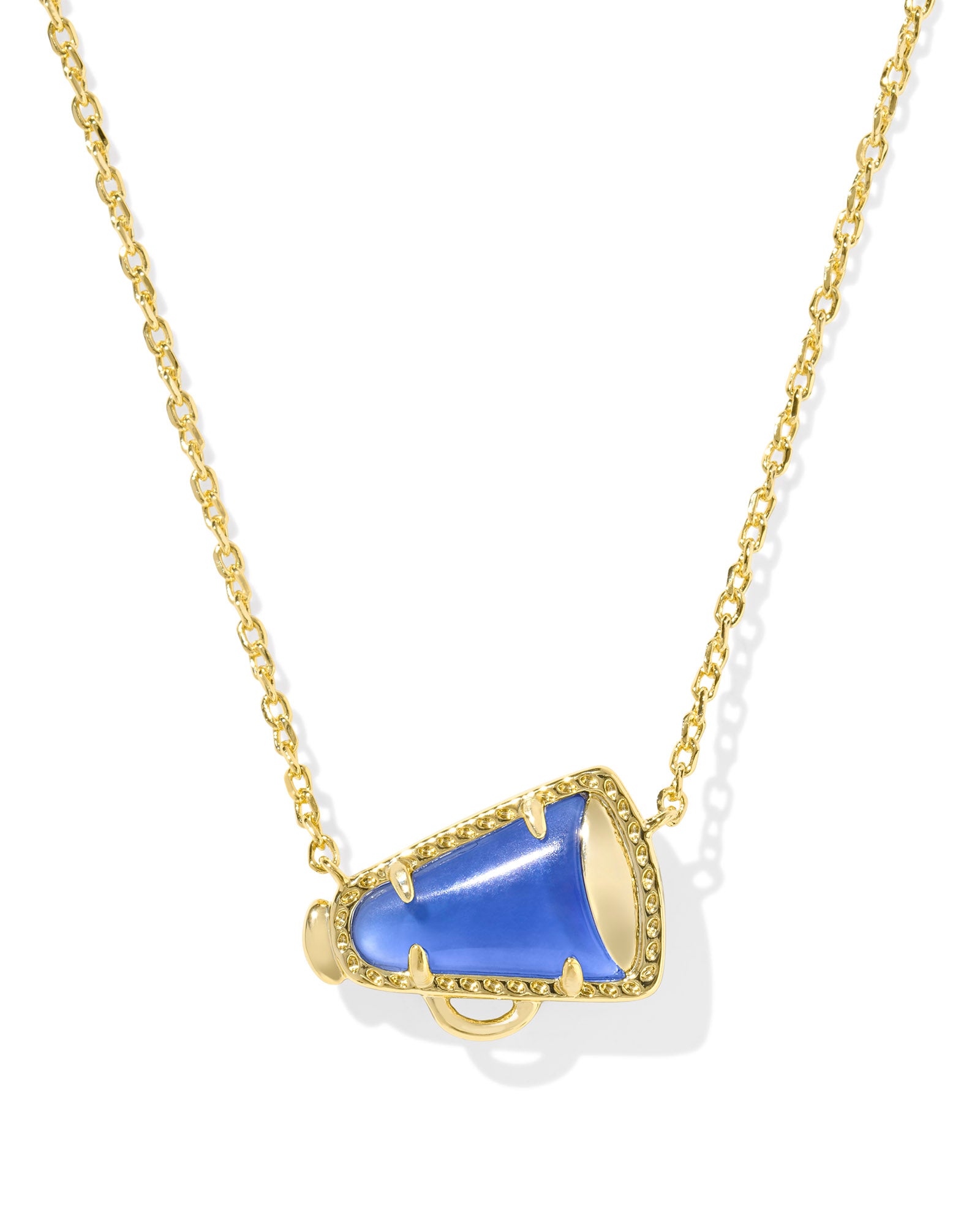 Cheer Short Pendant Necklace in Gold Cobalt Illusion