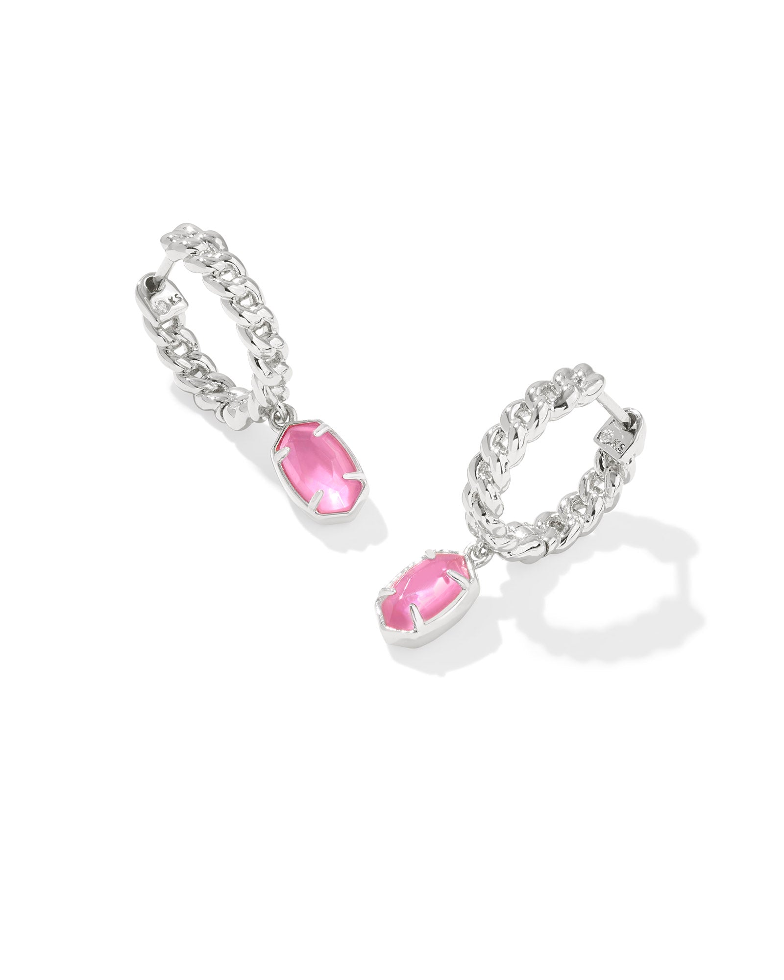 Emilie Huggie Earring in Silver Azalea Illusion