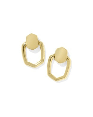 Kaia Open Fram Earrings In Gold