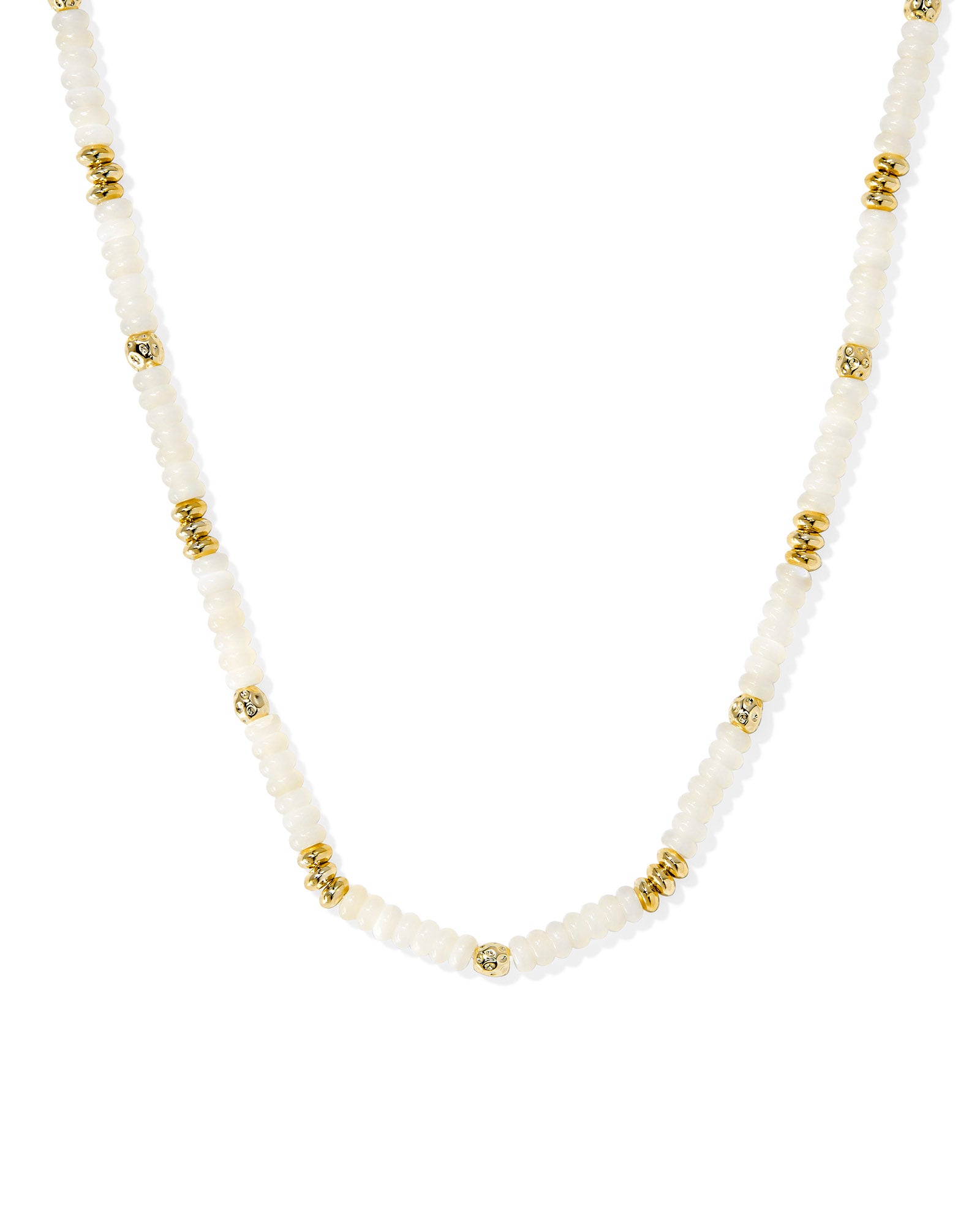 Deliah Strand Necklace in Gold Ivory Mother of Pearl