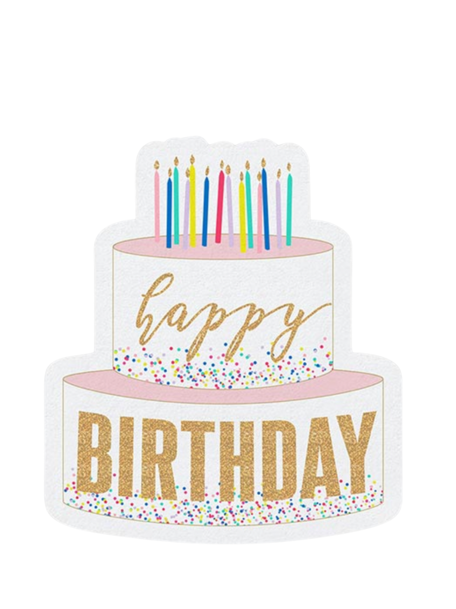 Happy Birthday Cake Shaped Napkin