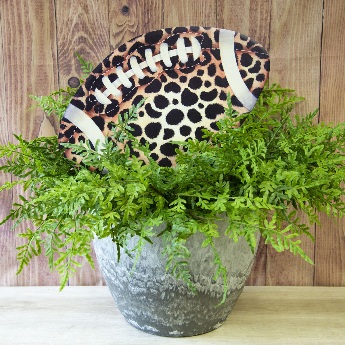 Leopard Football Yard Stake